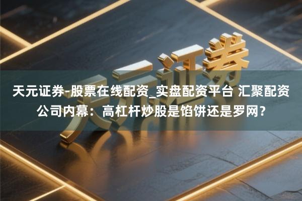 天元证券-股票在线配资_实盘配资平台 汇聚配资公司内幕：高杠杆炒股是馅饼还是罗网？